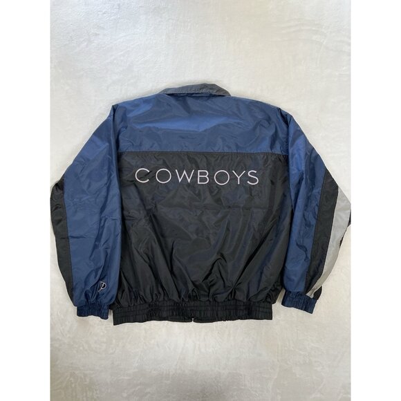 Vintage Dallas Cowboys Pro Player Windbreaker Jacket Size XL Full Zip Collar 90s - Picture 7 of 13